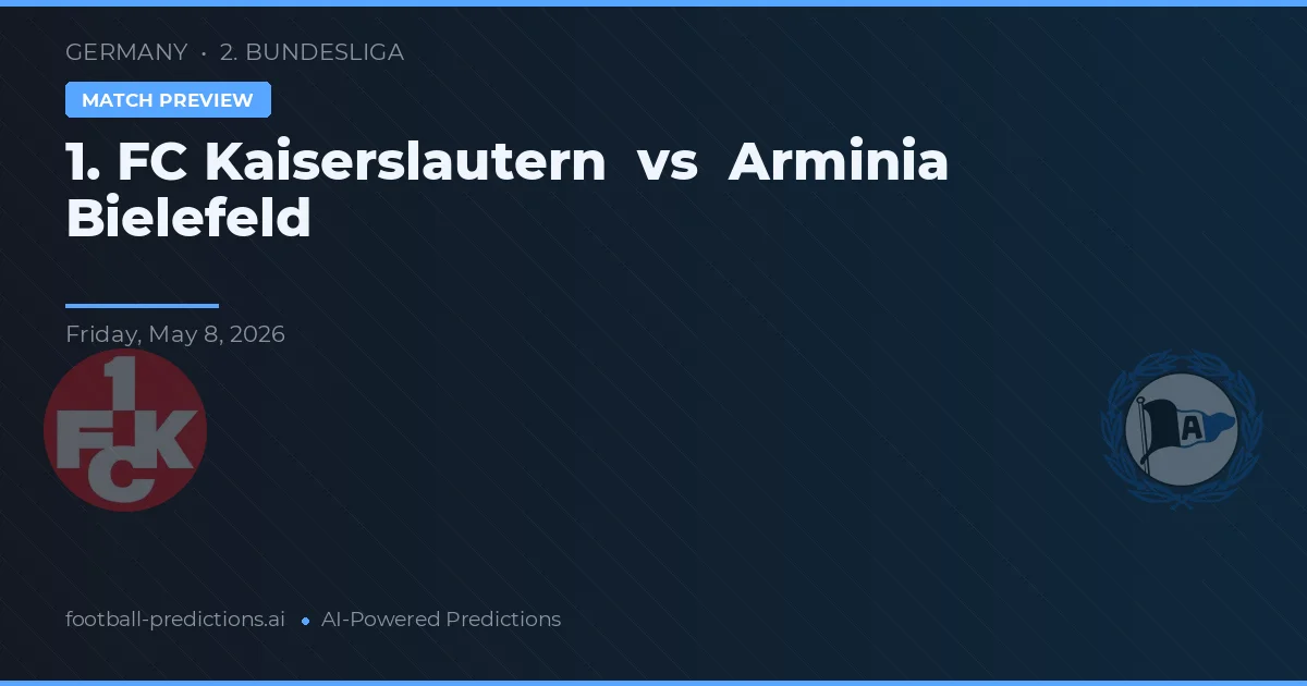 1. FC Kaiserslautern vs Arminia Bielefeld — matchtips och förhandstitt