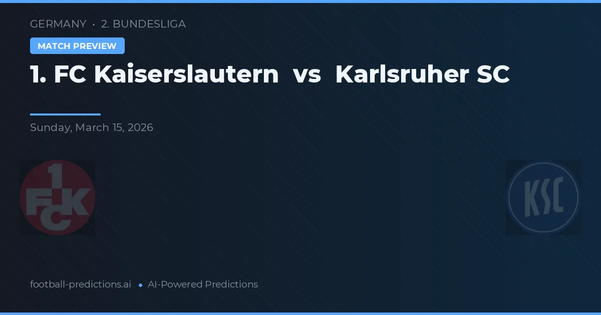 1. FC Kaiserslautern vs Karlsruher SC — matchtips och förhandstitt