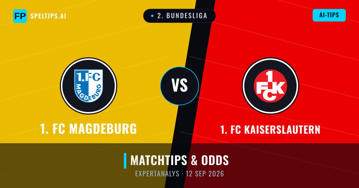 1. FC Magdeburg vs 1. FC Kaiserslautern — matchtips och förhandstitt