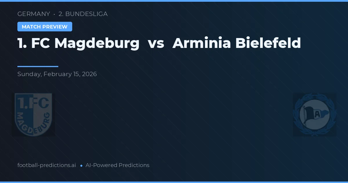 1. FC Magdeburg vs Arminia Bielefeld — matchtips och förhandstitt