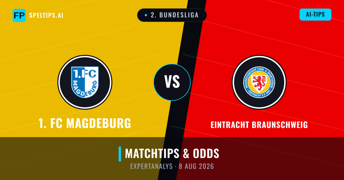 1. FC Magdeburg vs Eintracht Braunschweig — matchtips och förhandstitt