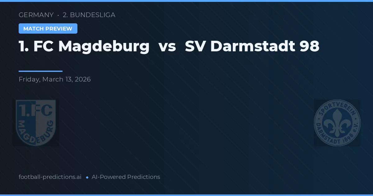 1. FC Magdeburg vs SV Darmstadt 98 — matchtips och förhandstitt