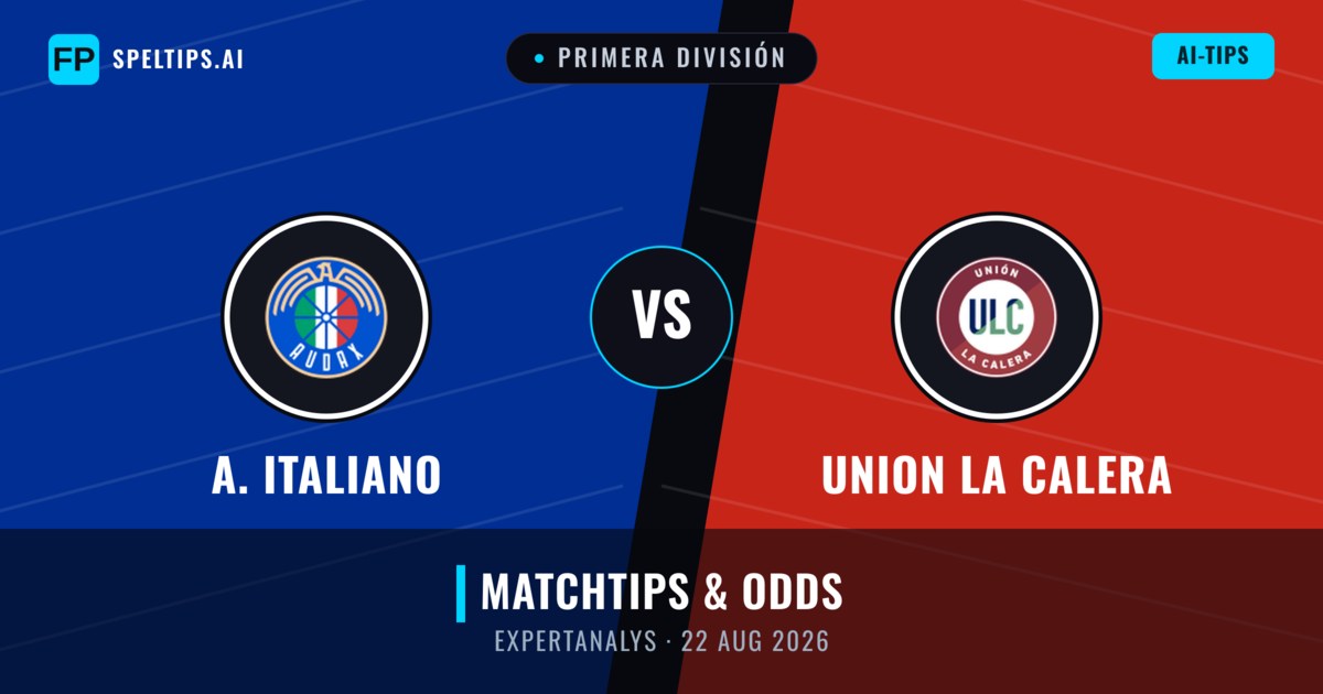 A. Italiano vs Union La Calera — matchtips och förhandstitt