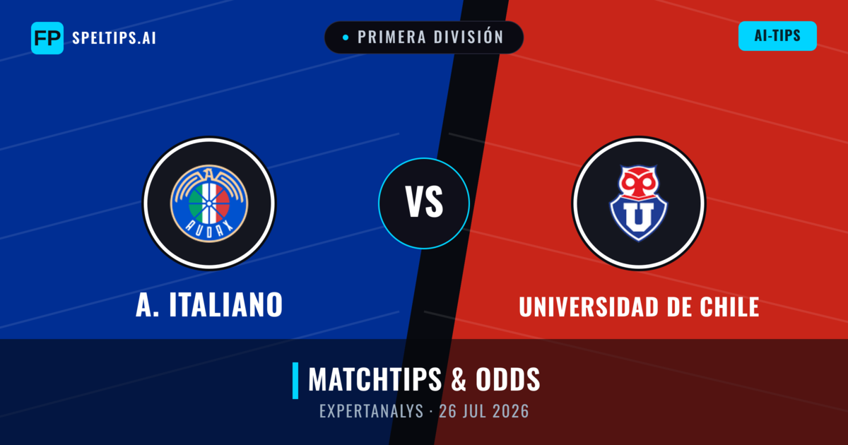 A. Italiano vs Universidad de Chile — matchtips och förhandstitt