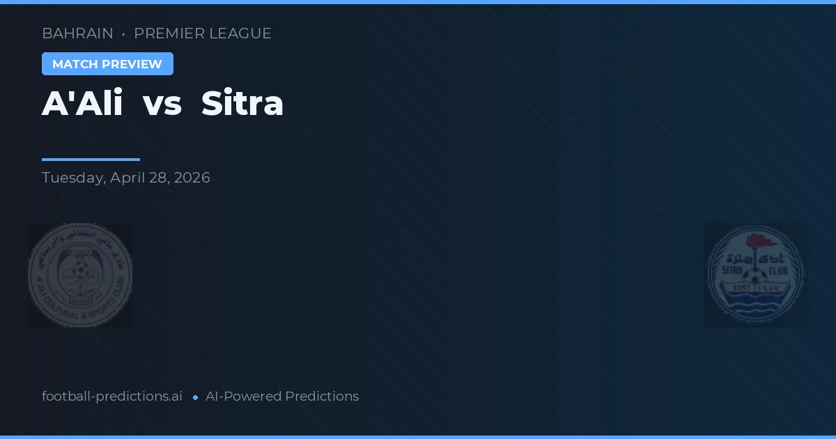A'Ali vs Sitra — matchtips och förhandstitt