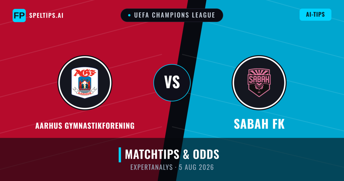 Aarhus Gymnastikforening vs Sabah FK — matchtips och förhandstitt