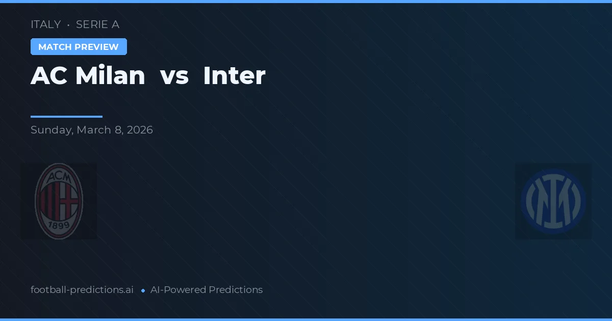 AC Milan vs Inter — matchtips och förhandstitt