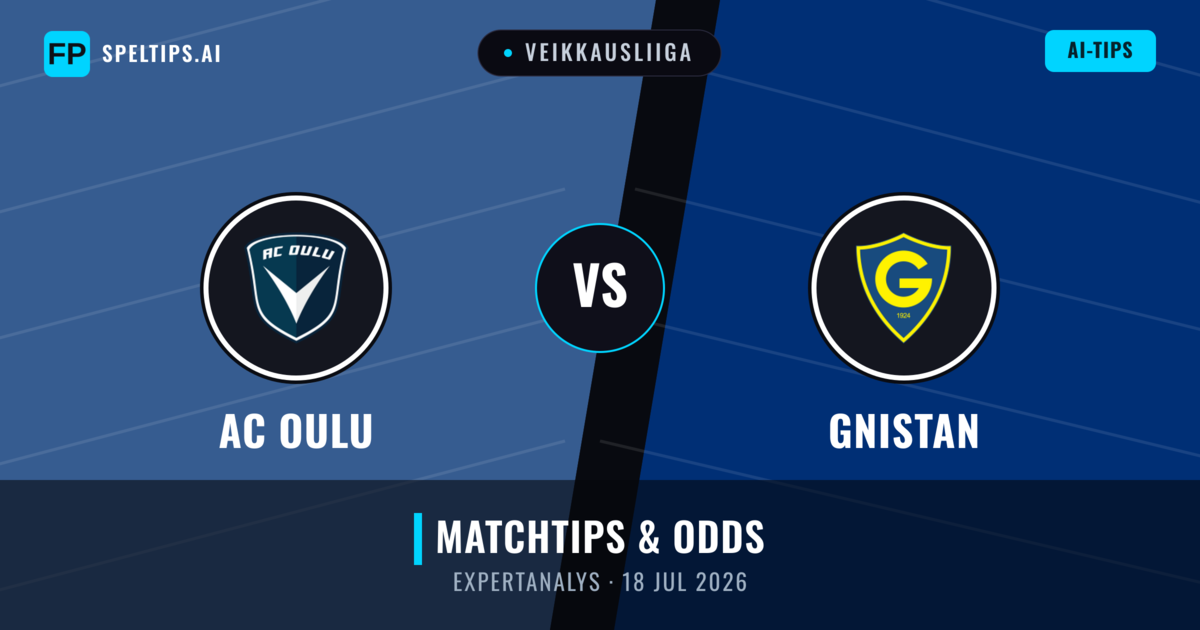 AC Oulu vs Gnistan — matchtips och förhandstitt