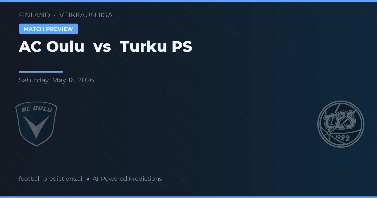 AC Oulu vs Turku PS — matchtips och förhandstitt