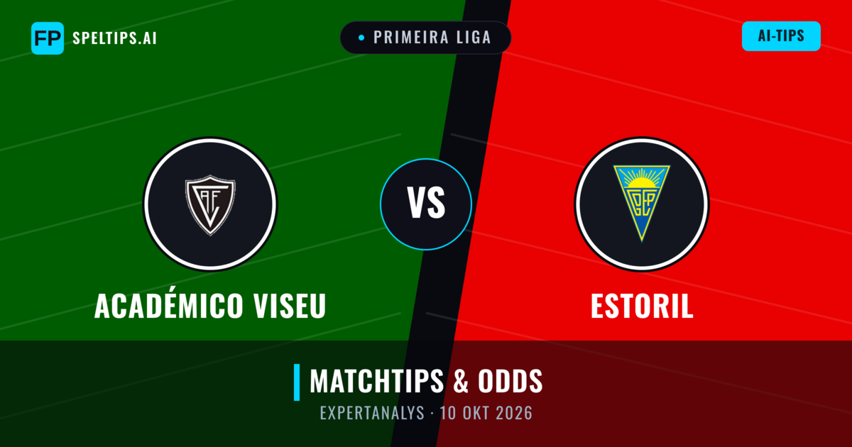 Académico Viseu vs Estoril — matchtips och förhandstitt