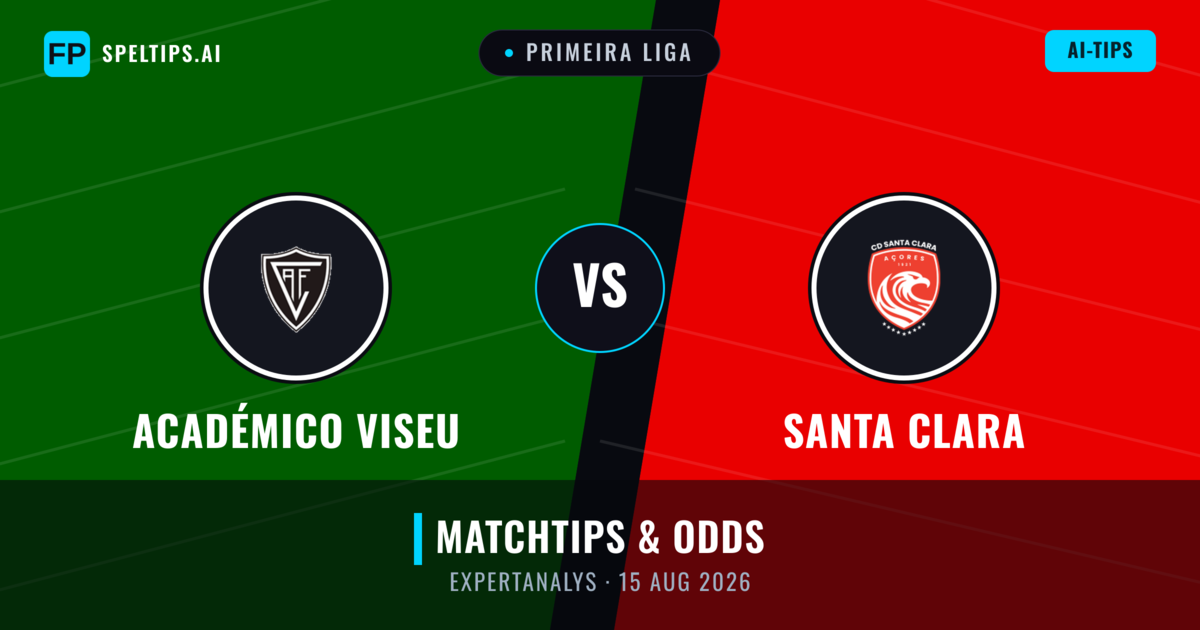 Académico Viseu vs Santa Clara — matchtips och förhandstitt