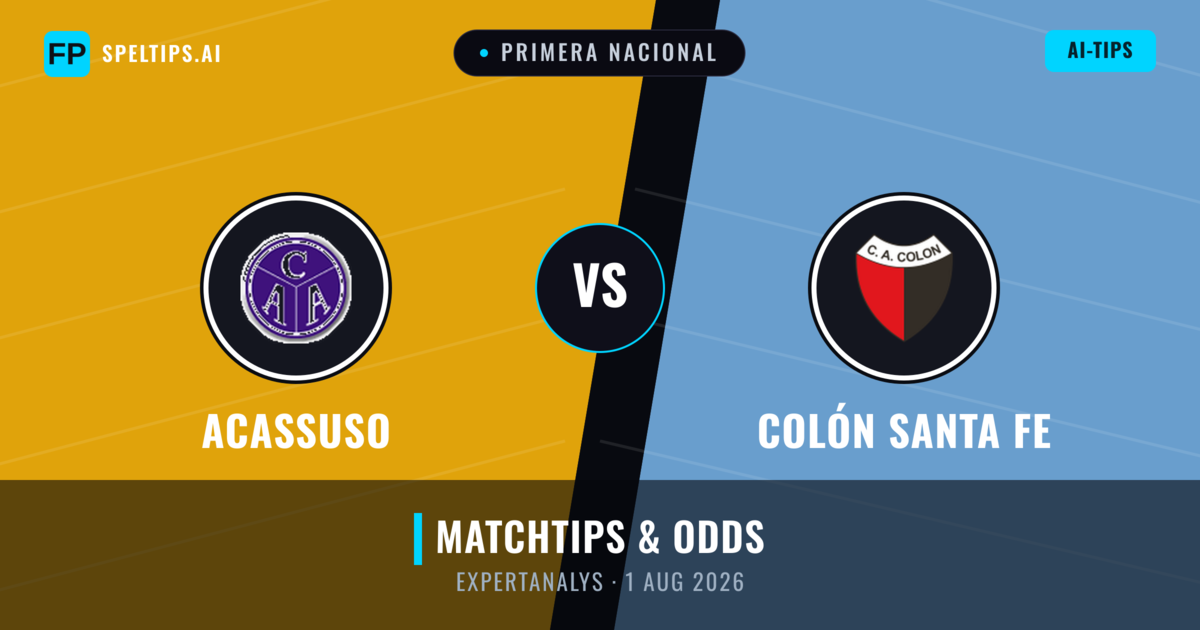 Acassuso vs Colón Santa Fe — matchtips och förhandstitt