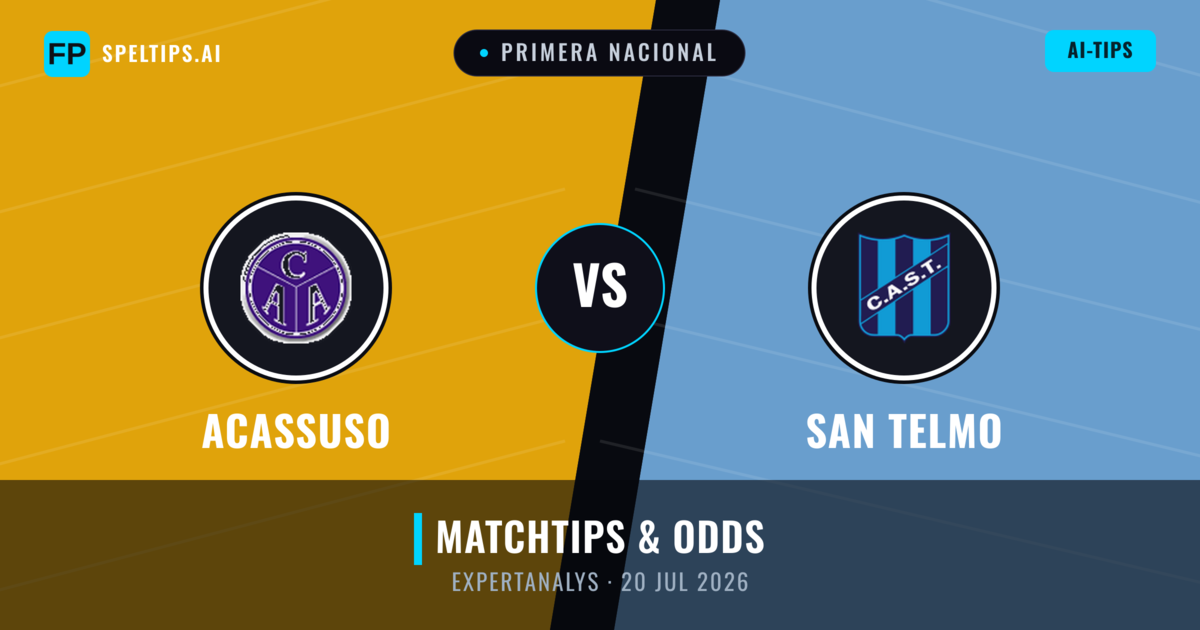 Acassuso vs San Telmo — matchtips och förhandstitt