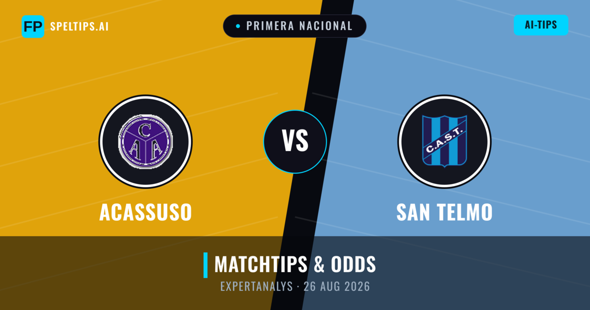 Acassuso vs San Telmo — matchtips och förhandstitt