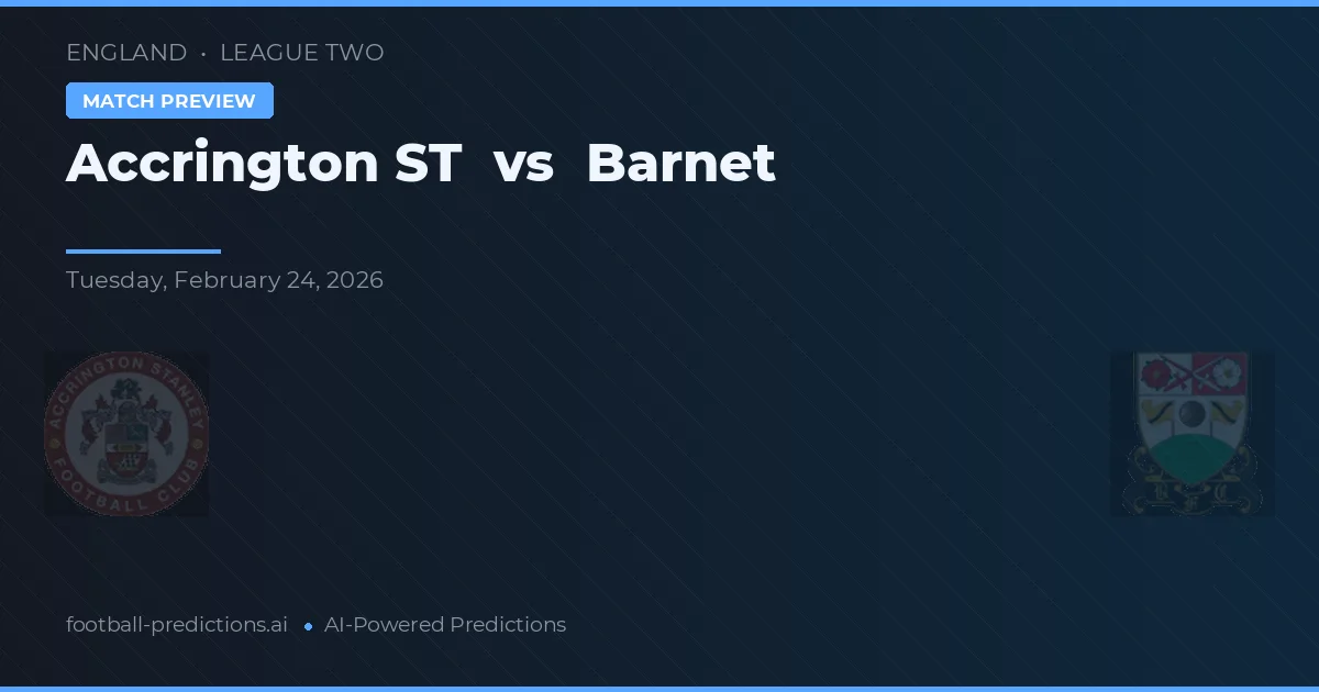 Accrington Stanley vs Barnet — matchtips och förhandstitt