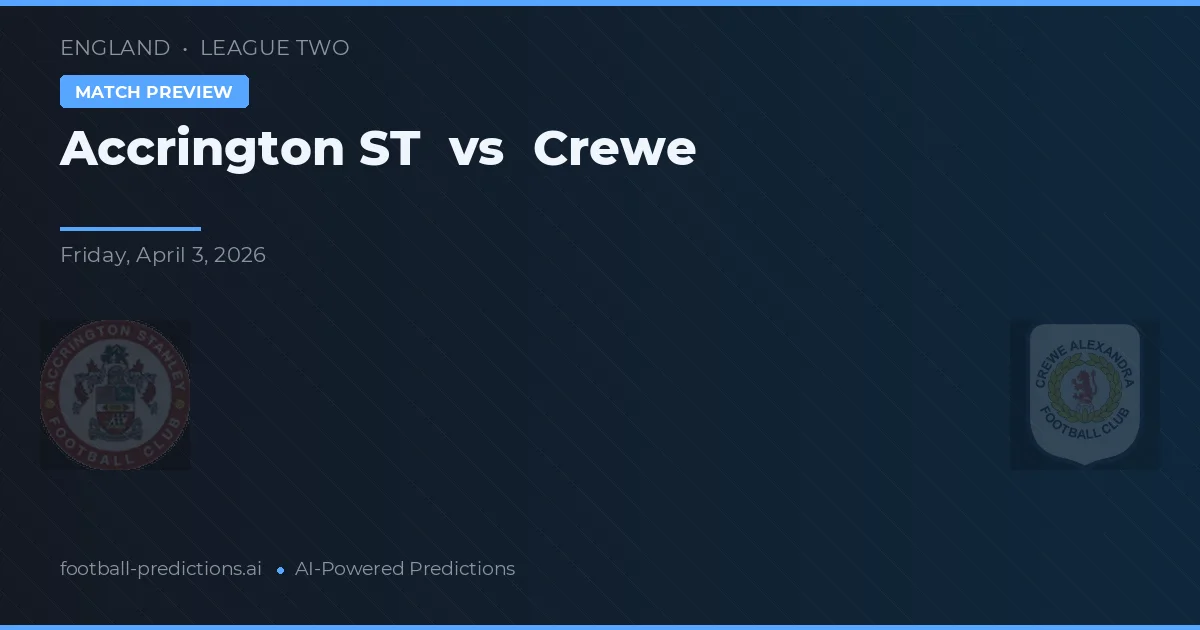 Accrington Stanley vs Crewe — matchtips och förhandstitt