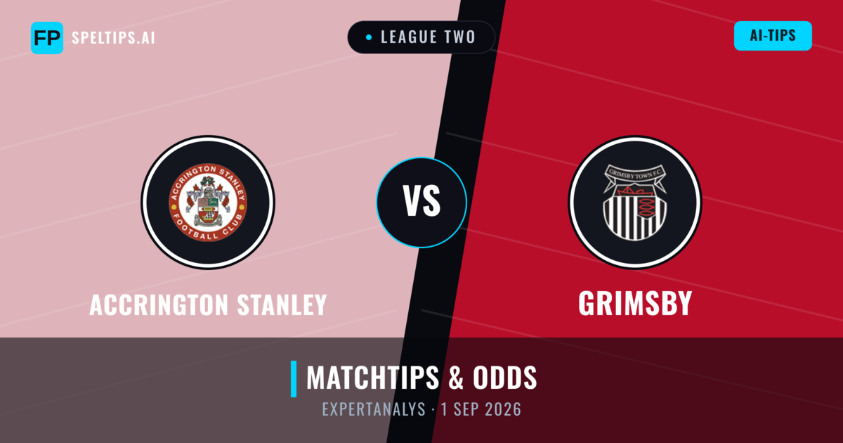 Accrington Stanley vs Grimsby — matchtips och förhandstitt