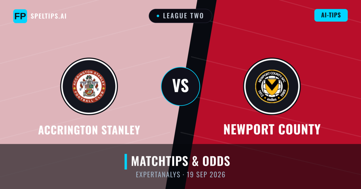 Accrington Stanley vs Newport County — matchtips och förhandstitt