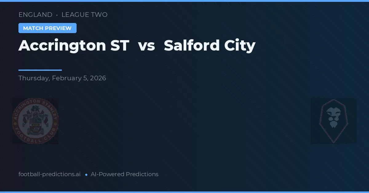 Accrington Stanley vs Salford City — matchtips och förhandstitt
