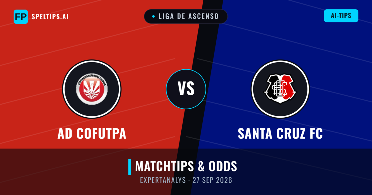 AD Cofutpa vs Santa Cruz FC — matchtips och förhandstitt