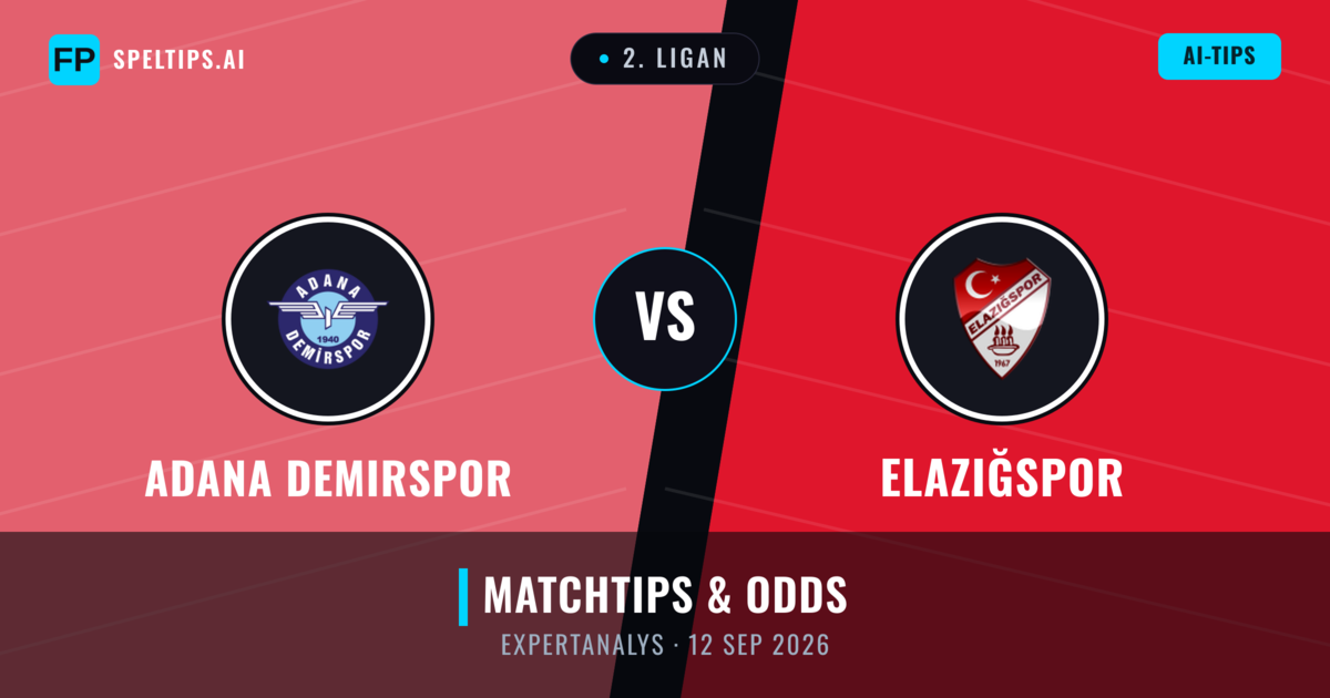 Adana Demirspor vs Elazığspor — matchtips och förhandstitt