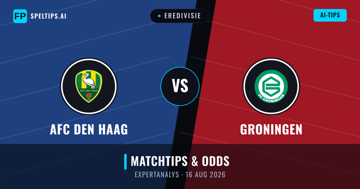 AFC Den Haag vs Groningen — matchtips och förhandstitt