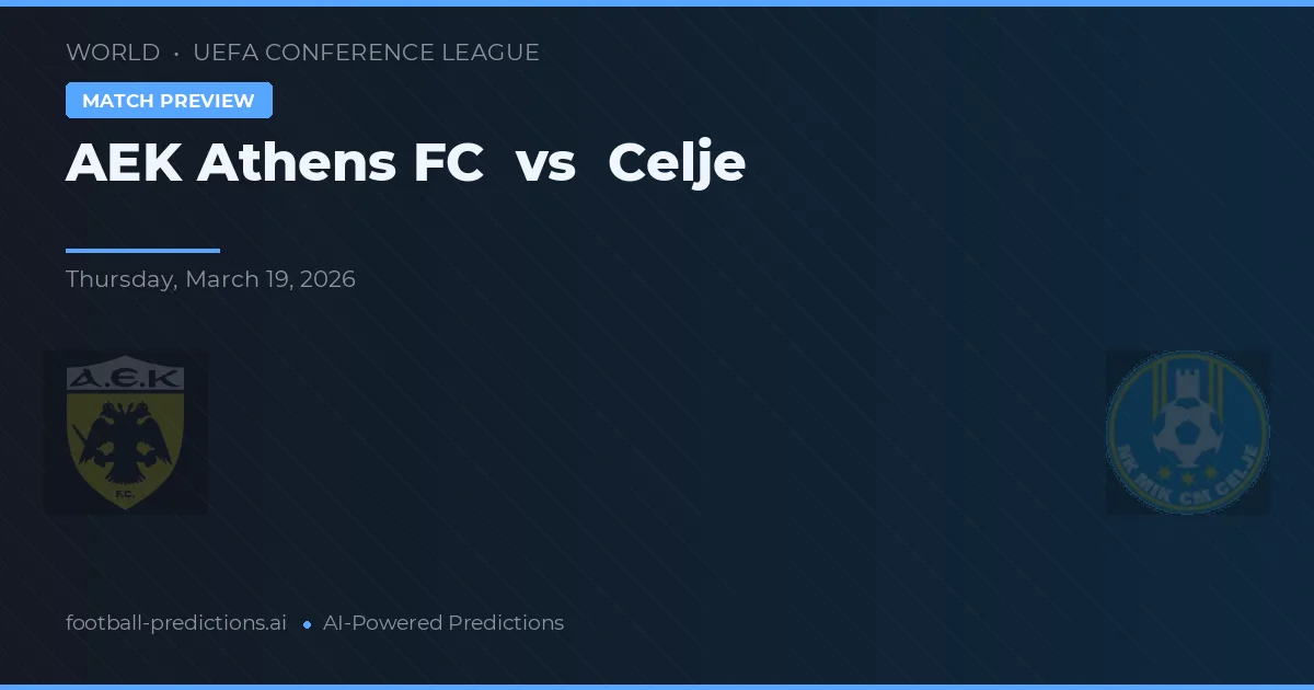 AEK Aten vs Celje — matchtips och förhandstitt