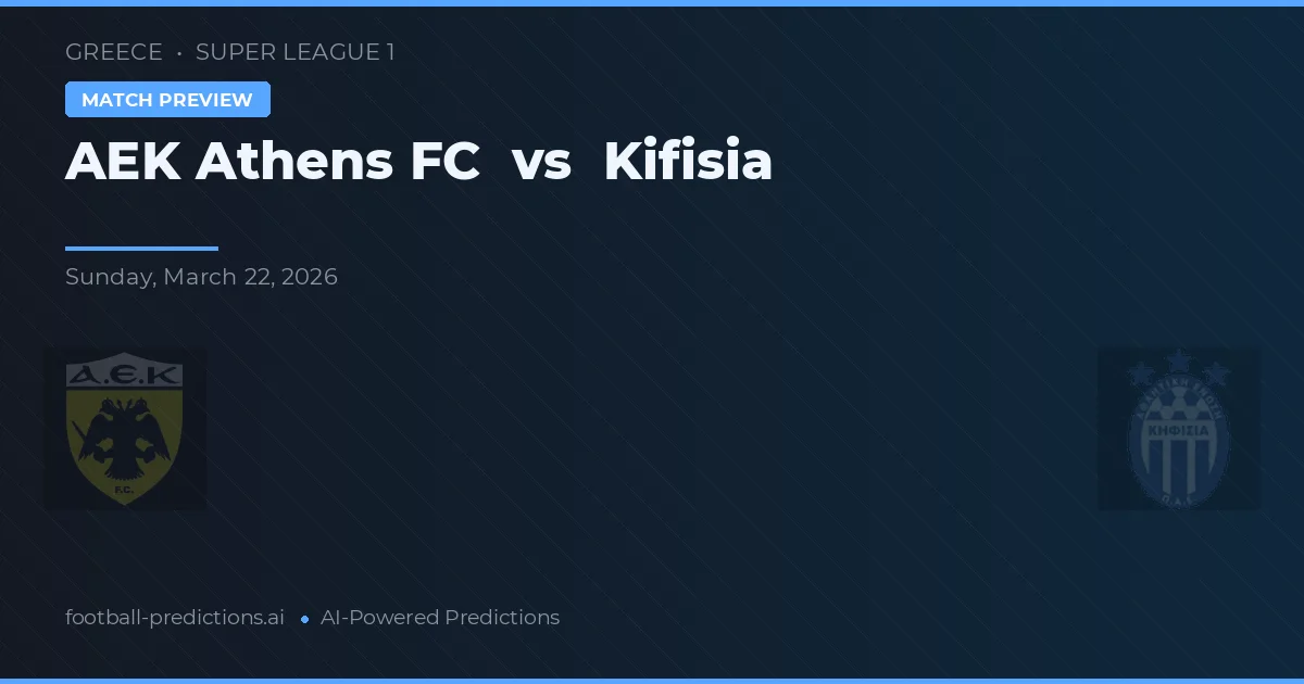 AEK Aten vs Kifisia — matchtips och förhandstitt