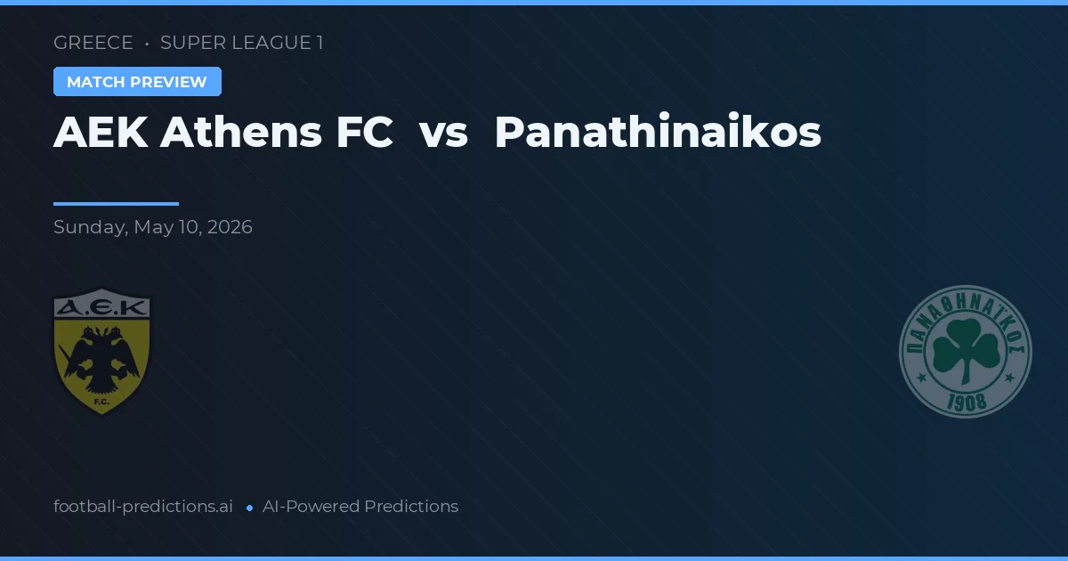 AEK Aten vs Panathinaikos — matchtips och förhandstitt