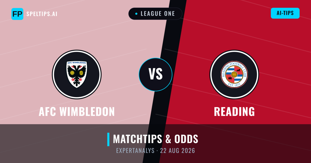 AFC Wimbledon vs Reading — matchtips och förhandstitt