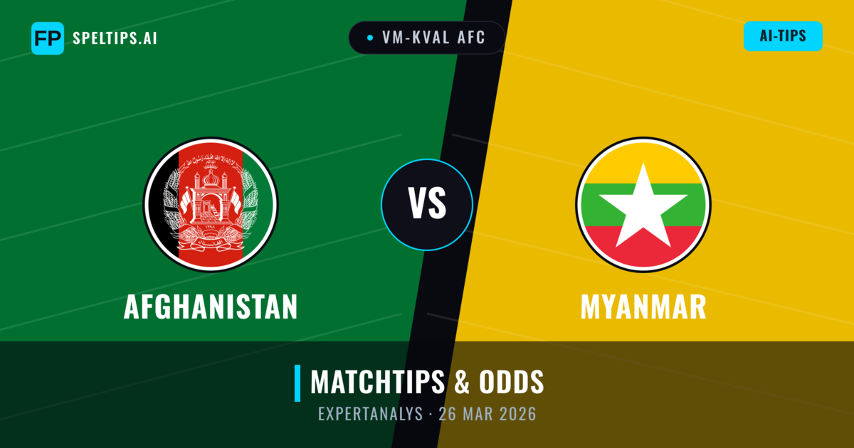 Afghanistan vs Myanmar — matchtips och förhandstitt