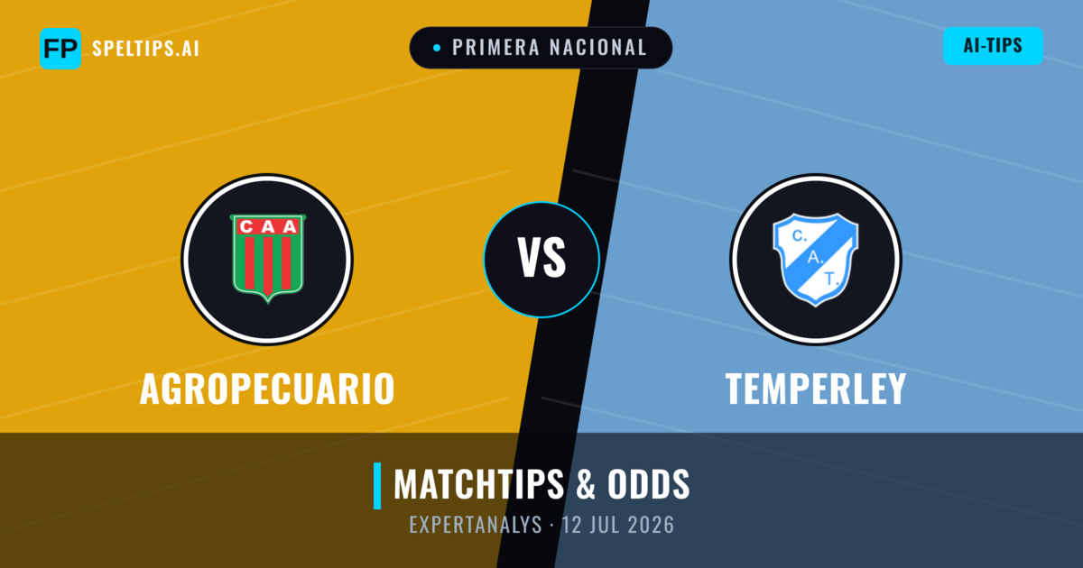 Agropecuario vs Temperley — matchtips och förhandstitt
