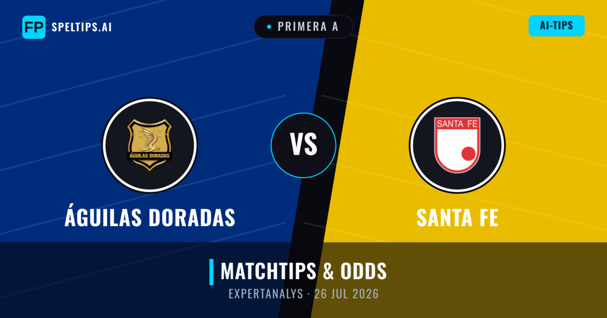 Águilas Doradas vs Santa Fe — matchtips och förhandstitt