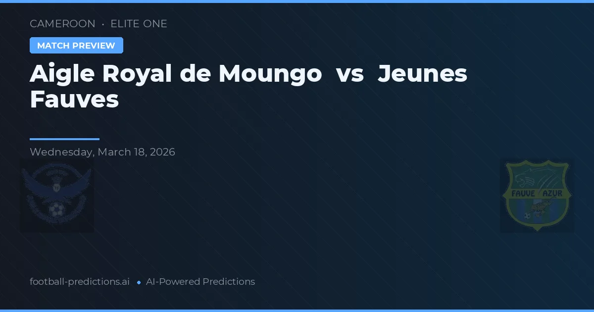 Aigle Royal de Moungo vs Jeunes Fauves — matchtips och förhandstitt