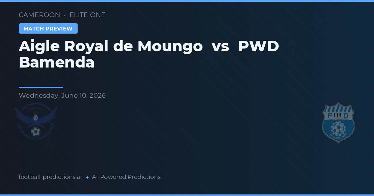 Aigle Royal de Moungo vs PWD Bamenda — matchtips och förhandstitt
