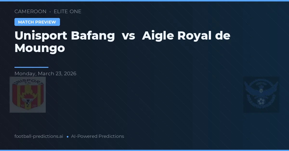 Aigle Royal de Moungo vs Unisport Bafang — matchtips och förhandstitt