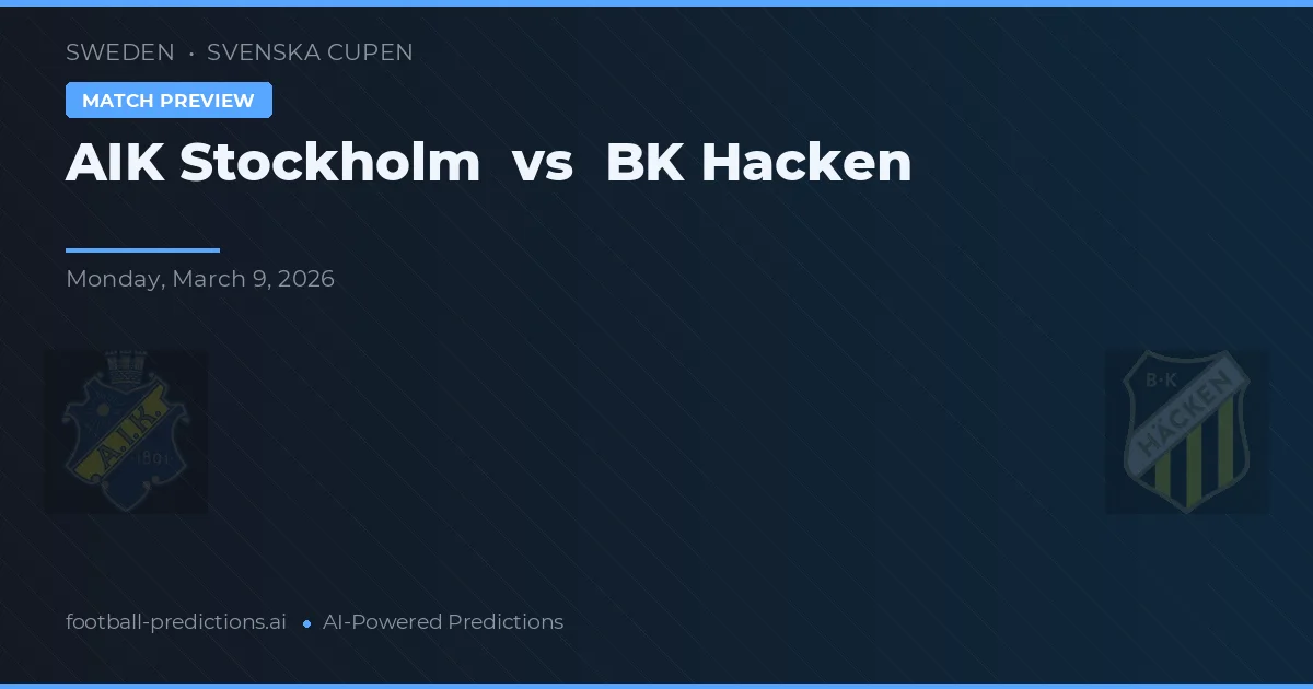 AIK Stockholm vs Häcken BK — matchtips och förhandstitt