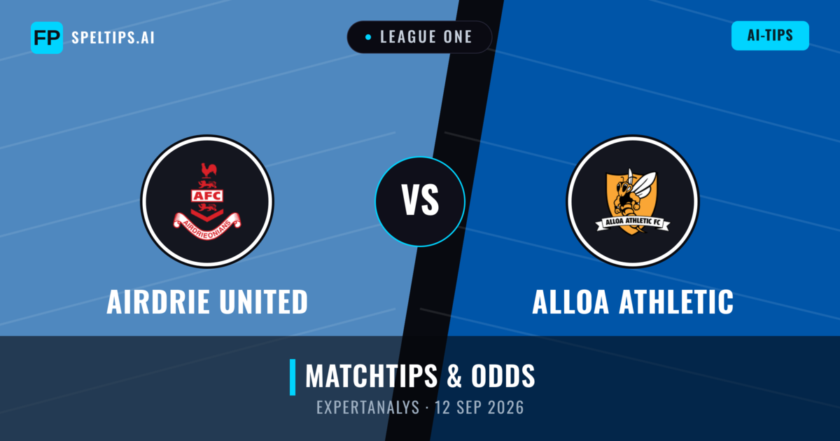 Airdrie United vs Alloa Athletic — matchtips och förhandstitt