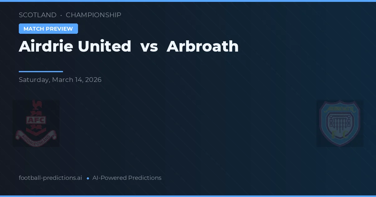 Airdrie United vs Arbroath — matchtips och förhandstitt