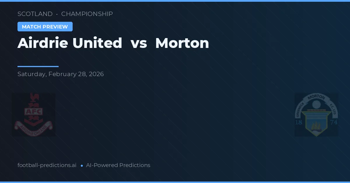Airdrie United vs Morton — matchtips och förhandstitt