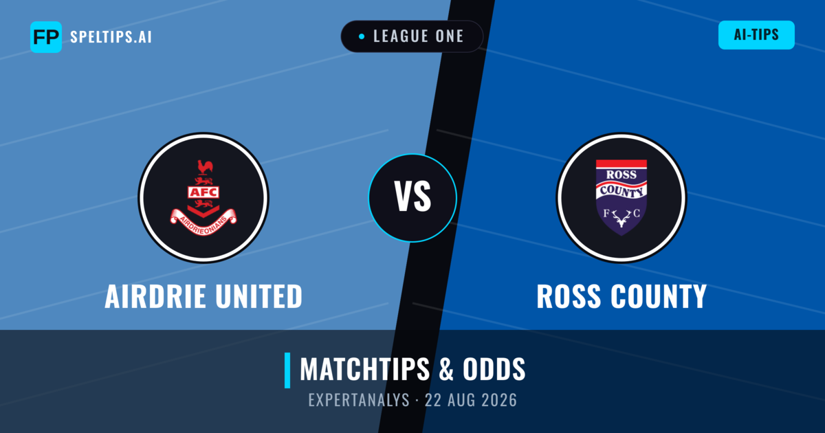 Airdrie United vs Ross County — matchtips och förhandstitt