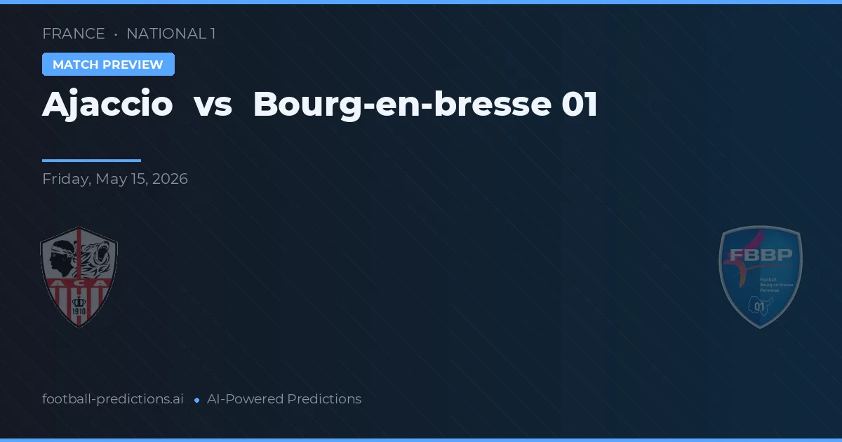 Ajaccio vs Bourg-en-Bresse 01 — matchtips och förhandstitt