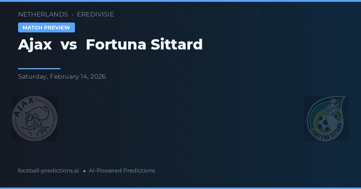 Ajax vs Fortuna Sittard — matchtips och förhandstitt