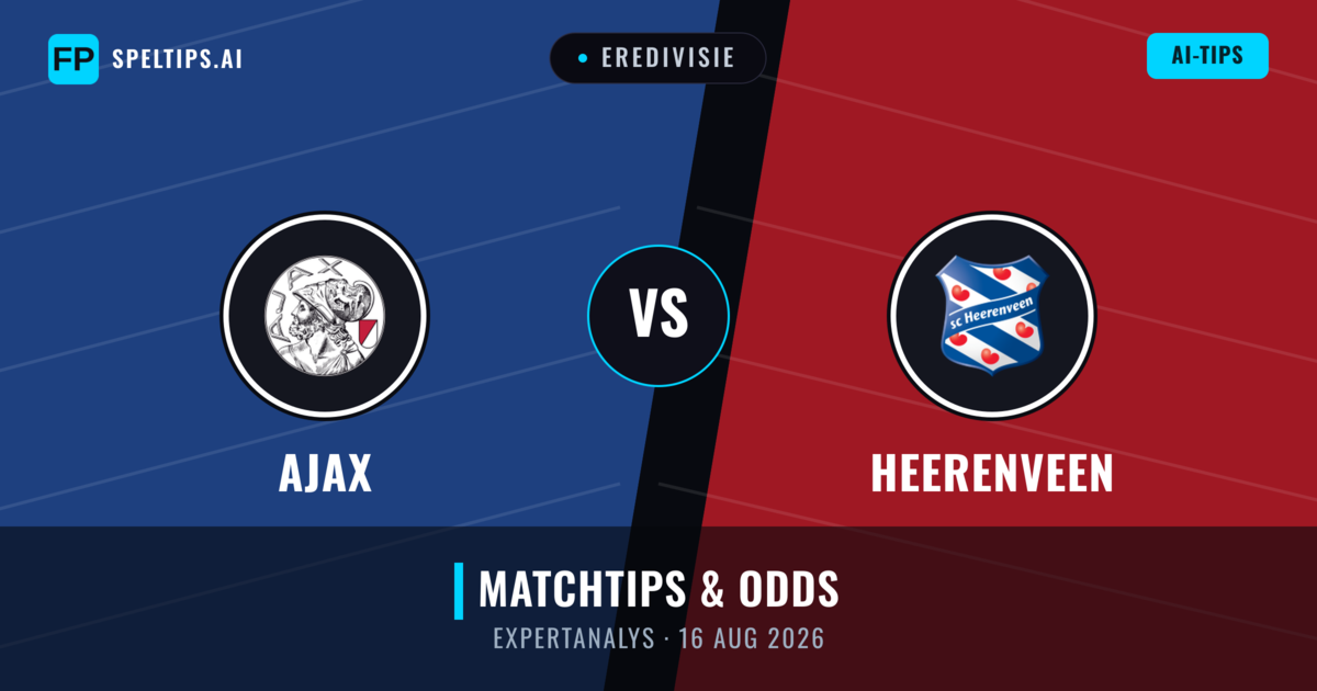 Ajax vs Heerenveen — matchtips och förhandstitt