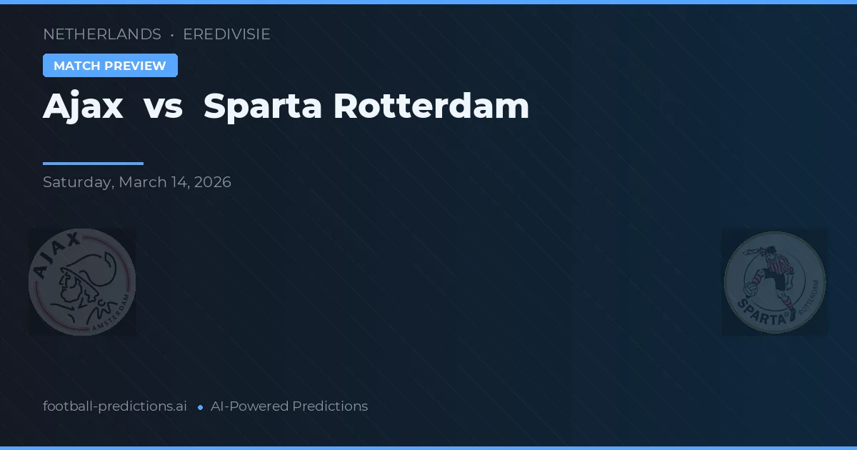 Ajax vs Sparta Rotterdam — matchtips och förhandstitt