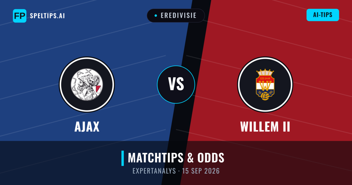 Ajax vs Willem II — matchtips och förhandstitt