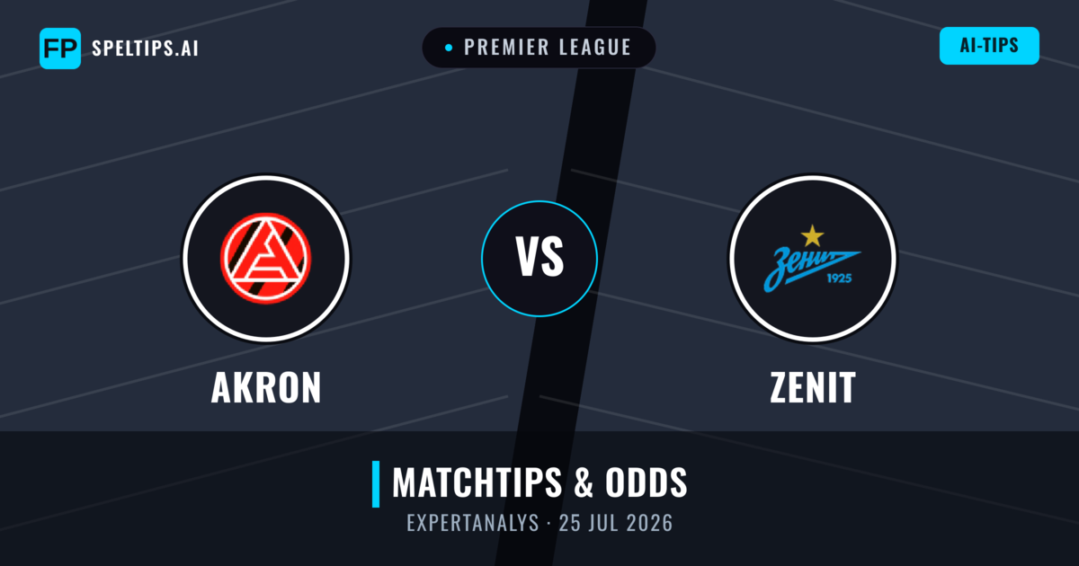 Akron vs Zenit — matchtips och förhandstitt