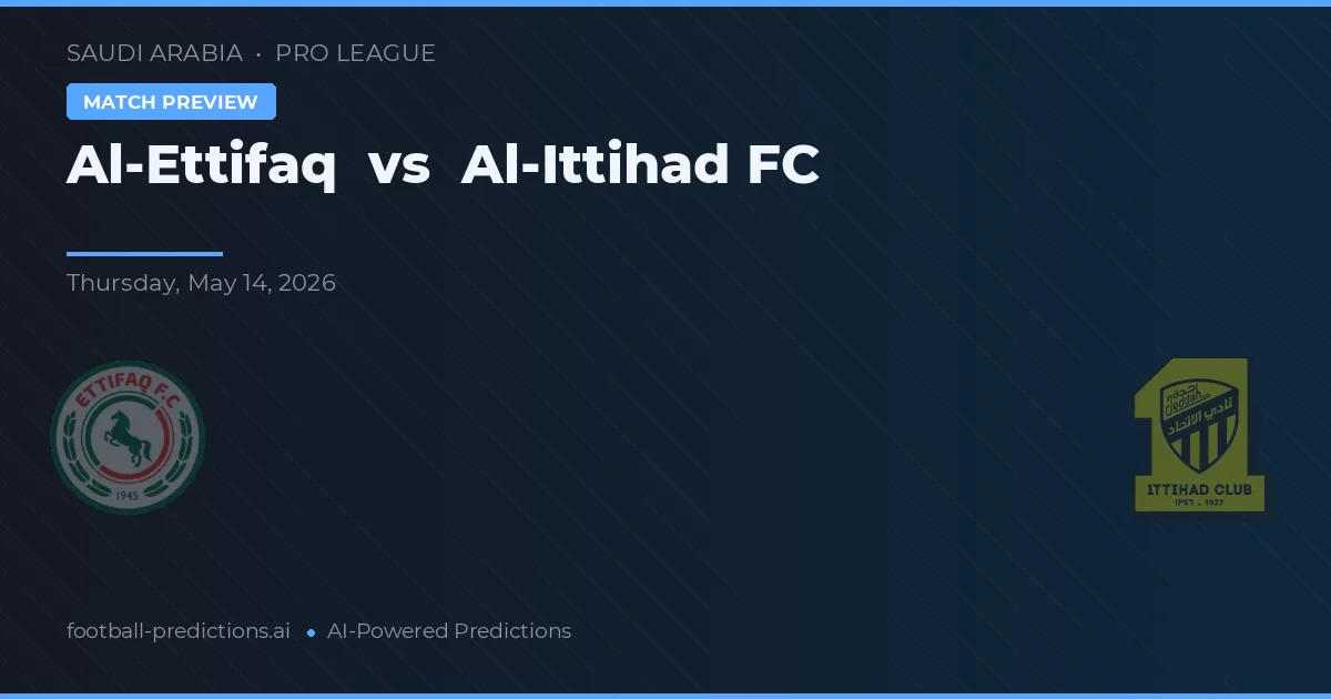 Al-Ettifaq vs Al-Ittihad FC — matchtips och förhandstitt