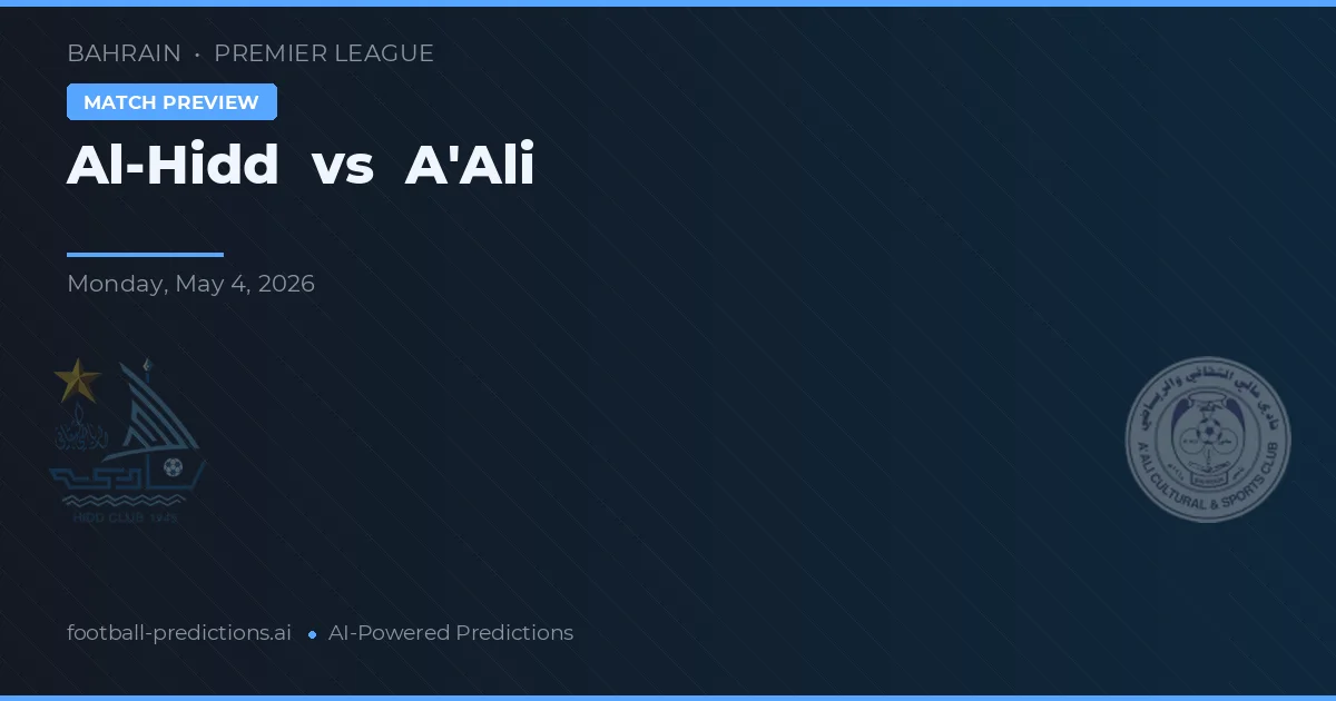 Al-Hidd vs A'Ali — matchtips och förhandstitt