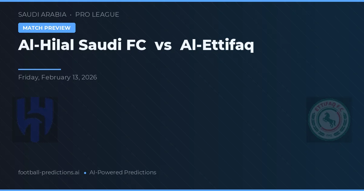Al-Hilal Saudi FC vs Al-Ettifaq — matchtips och förhandstitt